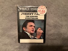 Johnny Cash "The Singing Storyteller" Sealed 8-Track Tape, Buckboard Records