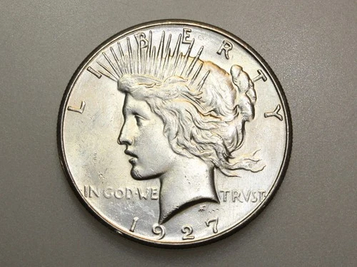 1927-S $1 PEACE SILVER ONE DOLLAR CH/GEM BU