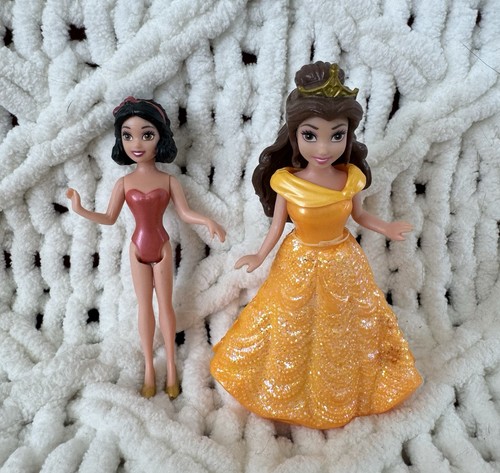 Disney Princess Magiclip Doll Figure Belle from Beauty & the Beast+Snow White