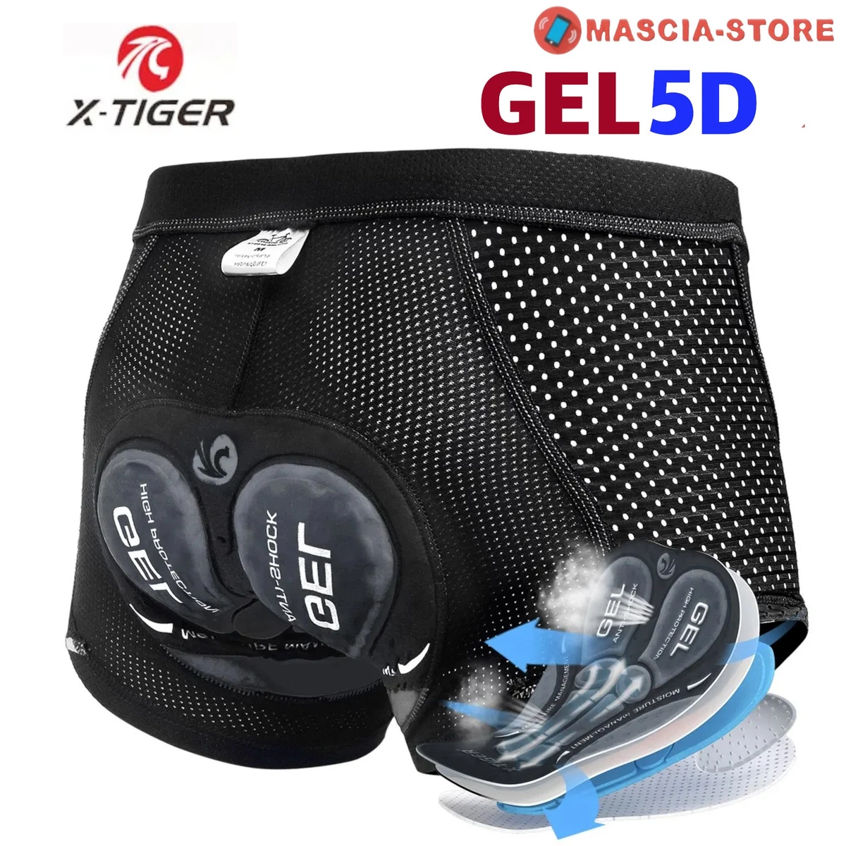 ZPFDSG Pantaloncini Ciclismo Uomo Pantaloncini Da