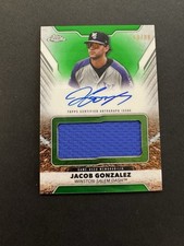 2025 Topps Pro Debut -Jumbo Relic Autographs Jacob Gonzalez Green Refractor /99