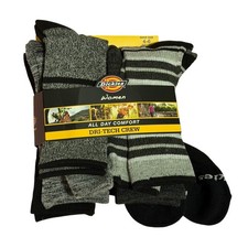 Dickies Womens 4-6 Black Gray Dri Tech Crew A...