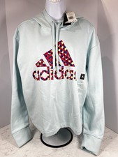 Adidas Women  s 1X Dot- Print Hoodie In Halo Mint . NEW WITH TAGS . Great Gift