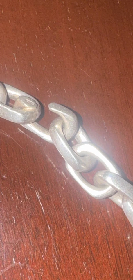 "Collar de eslabones de cadena Miami pesado de plata esterlina 925 real maciza de 28"" para hombre" Foto 4 de 4