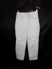 Madewell Size 27 NWT Perfect Vintage Straight Blue Jeans Distressed Denim Light