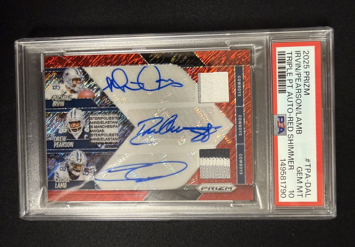 フィナーレ　ノワール　サイン 2025 Panini Prizm - Triple Patch Autographs Michael Irvin, CeeDee
