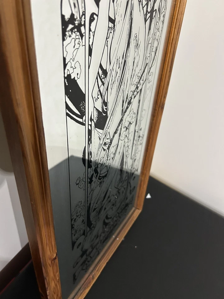 Espejo vintage Moet & Chandon Mucha Art Nouveau Le Festival Du Champagne Francia Foto 4 de 4