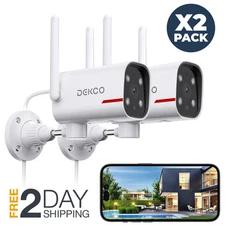 Sistema De 2 Camaras Seguridad Para Exterior Casa Con Audio Wifi 5G 1080P 24/7