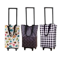 Shopping Cart Large Load Capacity Foldable Rolling Handtruck Grocery