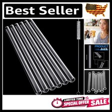 Versatile 8 Inch Clear Borosilicate Glass Tubes, 6 Count for Creative Use