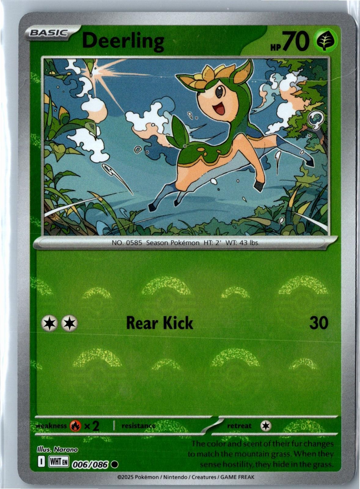 Deerling (Poke Ball Pattern) - White Flare 006/086 - Holo NM - Pokemon Card