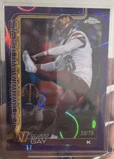 2025 NFL Topps Chrome Matt Gay Washington Commanders Purple /75 #300 