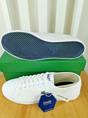 lacoste mens riberac leather trainers