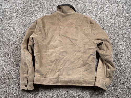 Express Sherpa Lined Corduroy Jacket Adult Large Brown Trucker Button Front - Picture 3 of 16