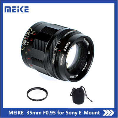 Meike 35mm f0.95 Large Aperture APS-C Manual Focus Lens For Sony E Mount NEX 3