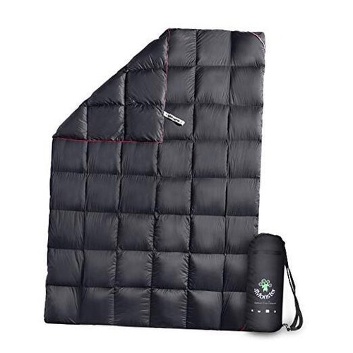 Down Camping Blanket - Outdoor Lightweight Packable Quilt - Water Repellent - Nylon - View #2