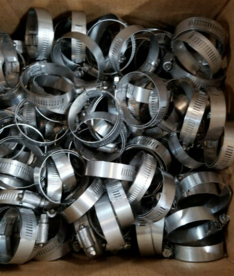 Ideal Tridon Size 24 Stainless Steel 1-1/4'' to 2'' Hose Clamp 9/16 Band - 10 PCS