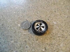 Diecast Car Part for Restoration - Firestone F70-14 Rubber Tire w/Black Cap Rim