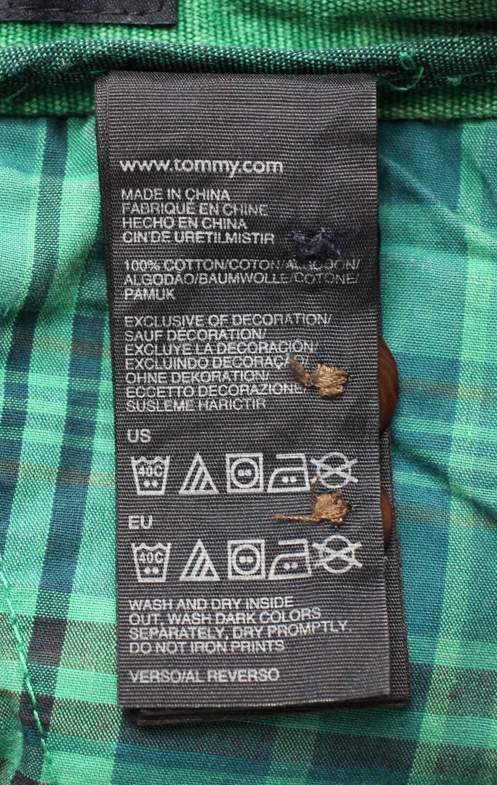 TOMMY HILFIGER  Trousers Men's W33/L34 Chino Zip Fly Slim Fit Green thumbnail 8