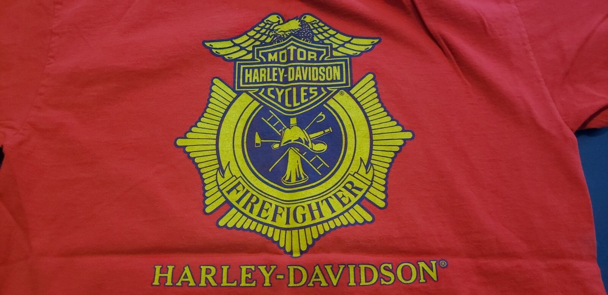 Harley Davidson red fire flamered Tシャツ Vintage Harley Davidson Flames T-Shirt – Justin Reed