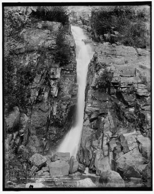Silver cascade, lower part, Crawford Notch, White Mountains c1900 OLD PHOTO