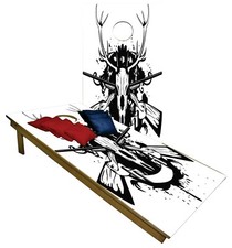 Deer Hunters Cornhole Boards BEANBAG TOSS GAME w Bags Set