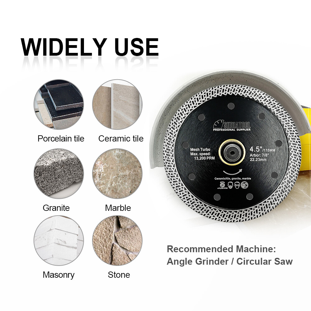 GsLxx 5-Inch Diamond Saw Blades For Tile & Stone - 3-Pack For Angle Grinder & Wet/Dry Cutting