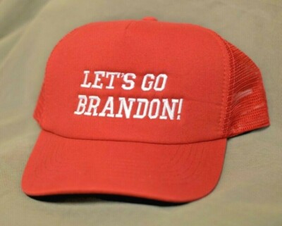 LETS GO BRANDON Hat -TRUMP 2024- NEW Embroidered Red Mesh Snapback Cap ...