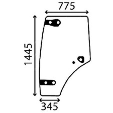 L/H DOOR GLASS FOR CLAAS AXOS 310 330 340 & CLAAS CELTIS 426 456 TRACTORS.