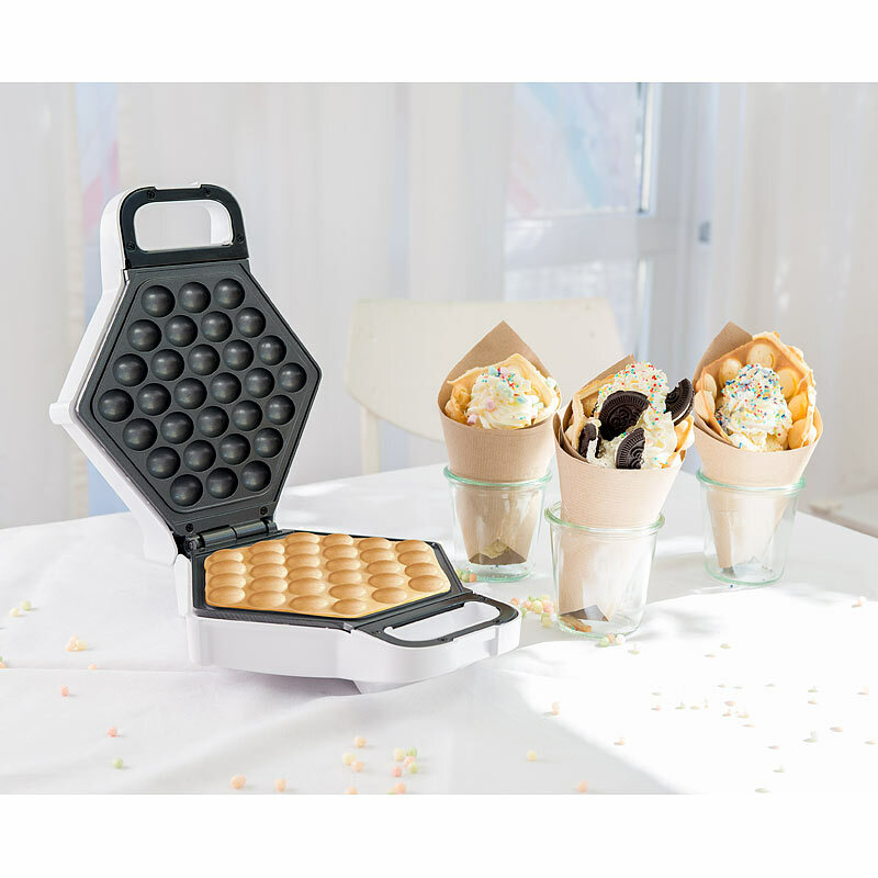 Waffeleisen für Bubble Waffeln nach Hong-Kong-Art, Anti-Haft, 700 Watt