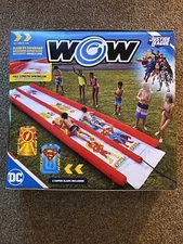 WOW Sports DC Comics Flash vs Superman Backyard Double Lane Super Water Slide
