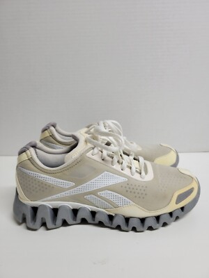 Reebok Womens Zig Pulse Work Shoes US 6 1/2 Beige Made in China