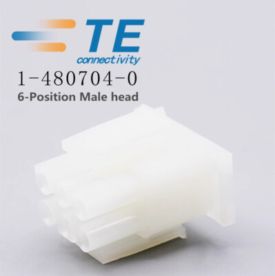 100pcs TE/AMP Elevator Accessories 1-480704-0 6-Position Male 6.35 mm ...