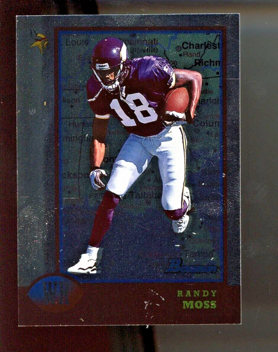 1998 Bowman Randy Moss Rookie RC Interstate #182 Vikings
