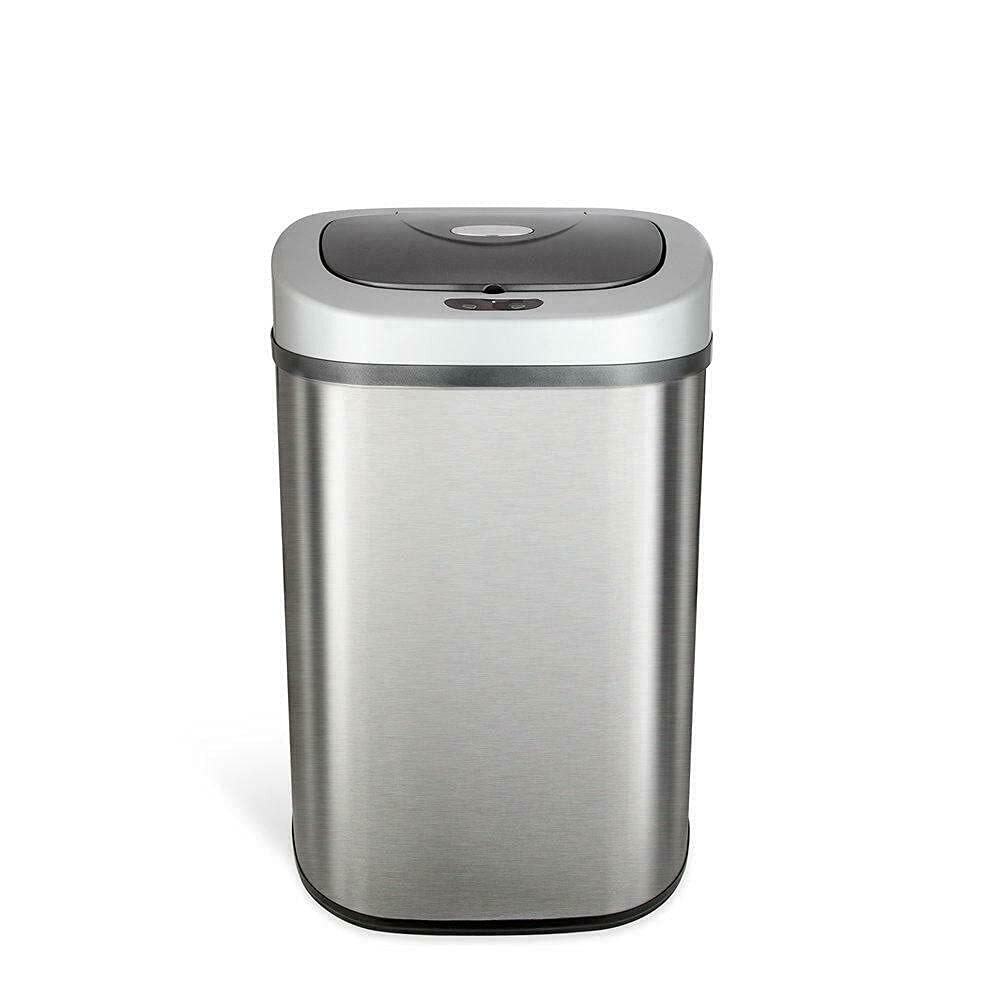 Automatic Touchless Kitchen Trash Can with Lid, Motion Sensor Trash Can for K...