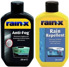Rain-X Rain Repellent + Anti-Fog Combo Pack for Window Mirror Glass Treatment
