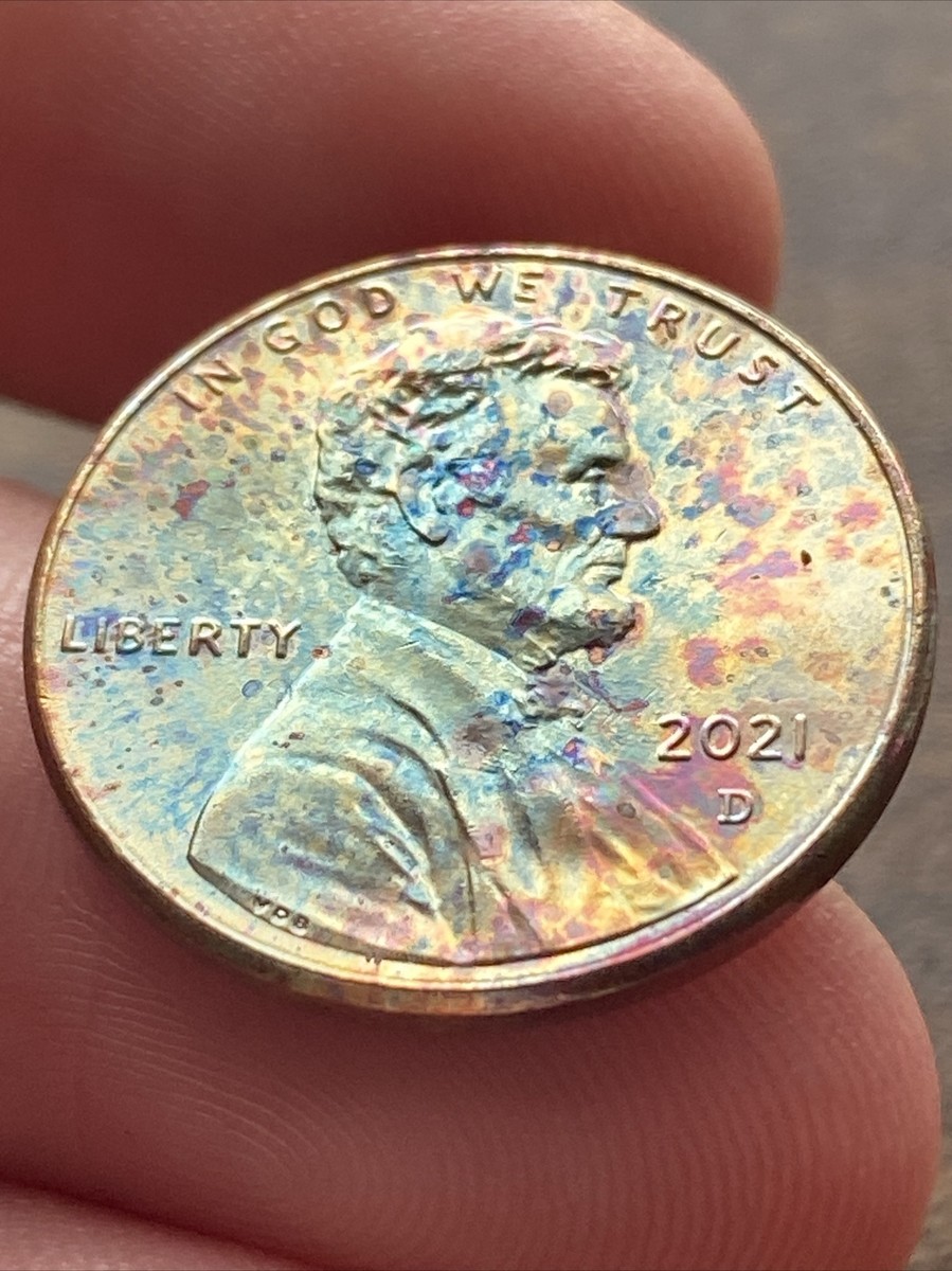 2021 D Lincoln Shield Cent Penny Actual Coin Striking Unique Blue