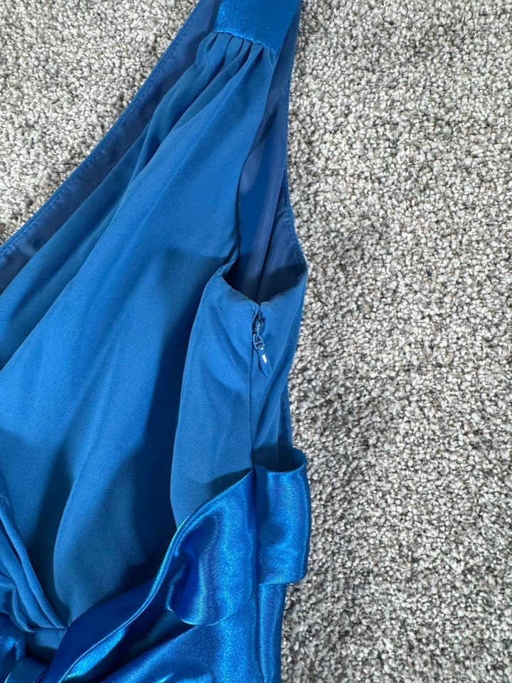 Evan Picone Gown Dress Size 10 Satin Flowing Formal Evening Wear 90s Prom Party - Image 3 of 4