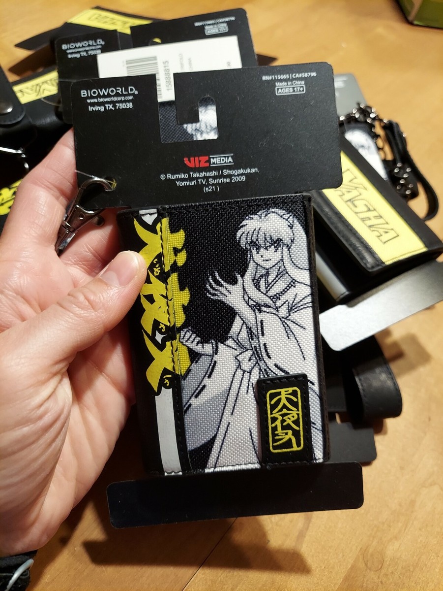 InuYasha Bioworld Trifold Metal Chain Faux Leather Wallet Hot