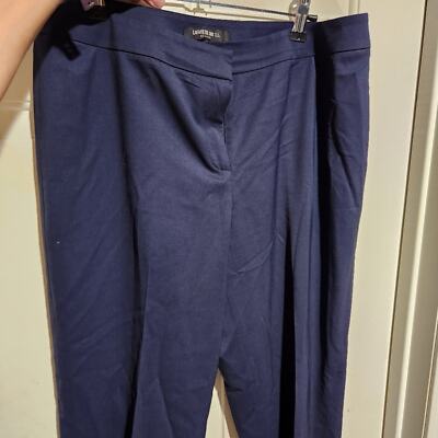 Lafayette 148 Barrow Wool Straight Leg Pants Work Office Trousers  display picture 1