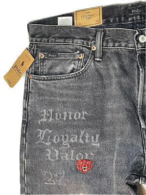 Polo Ralph Lauren Jeans Mens 36x30 Black Classic RL Tigers Polo Ralph Lauren Jeans Mens 36x30 Black Classic RL Tigers