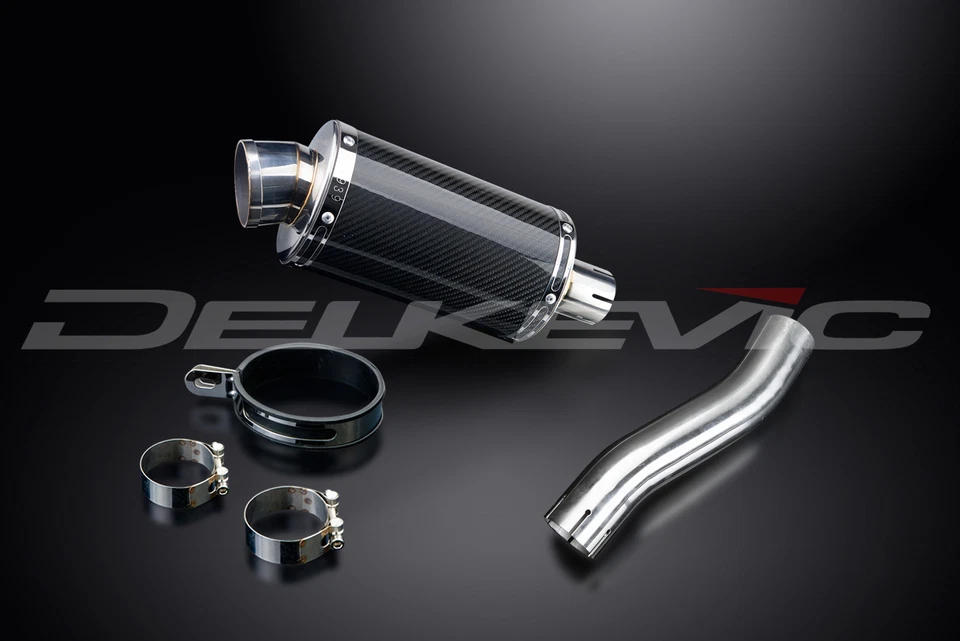 本田 CBR500R 2013 - 2021 一脚蹬 9 英寸椭圆形碳排气消声器套件 — 第 3/4 张图片