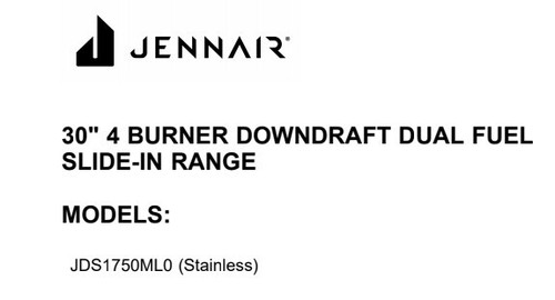 Jennair JDS1750ML Burner Kit W11600788 (4 Pieces) New Unopened - Picture 7 of 10