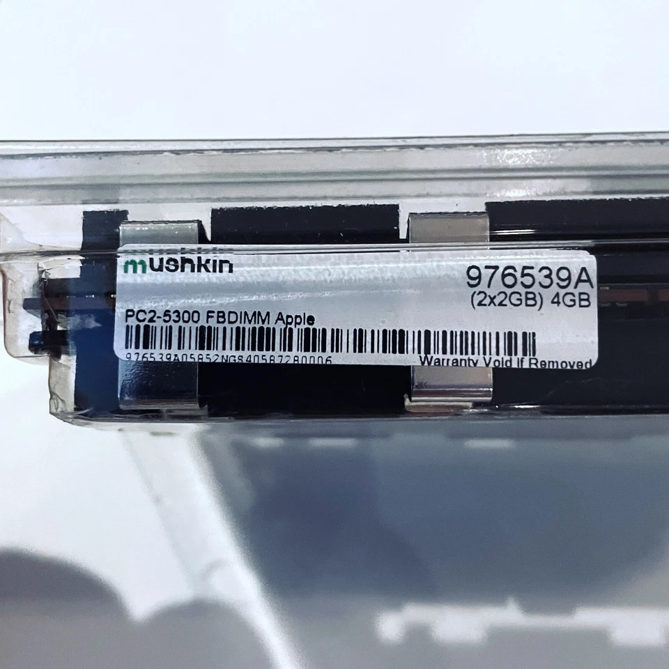NEW 4GB Mushkin DDR2 PC2-5300 ECC FB-DIMM for Apple (2x2GB) Dual Channel Kit - Image 3 of 4