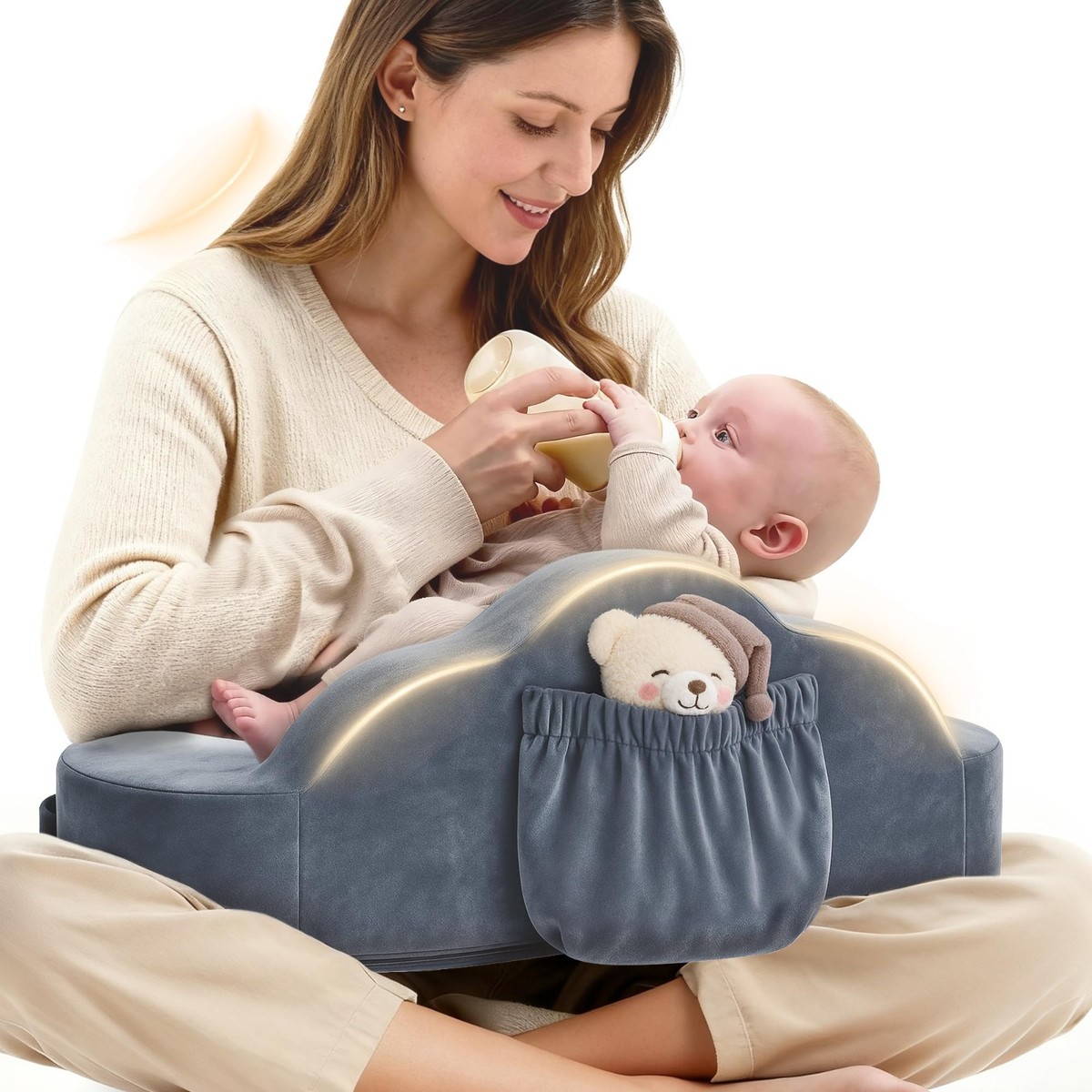 Jaxmoon Nursing Pillows for Breastfeeding, Soft Memory Foam Breastfeeding Pillow