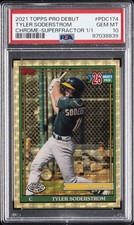 2021 TOPPS PRO DEBUT CHROME-SUPERFRACTOR 1/1 #PDC174 TYLER SODERSTROM 1/1 PSA 10