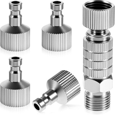 Airbrush Quick Disconnect Coupler Release Fitting Adapter Kit with 5 pcs 1/8''
