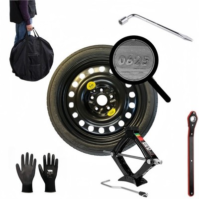 KIT Ersatzrad notrad 16'' fur Nissan Leaf Pulsar Wagenheber Schlüssel und Tasch