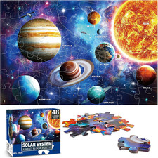 Jumbo Floor Puzzle for Kids,48 Piece Solar System Jigsaw Puzzle Ages 3-8