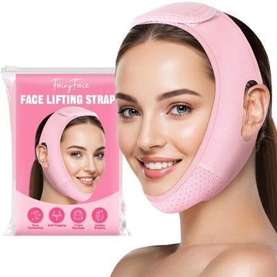 FairyFace V-Face Slimming Strap, Chin Strap for Sleeping, V Line Lifting Pink